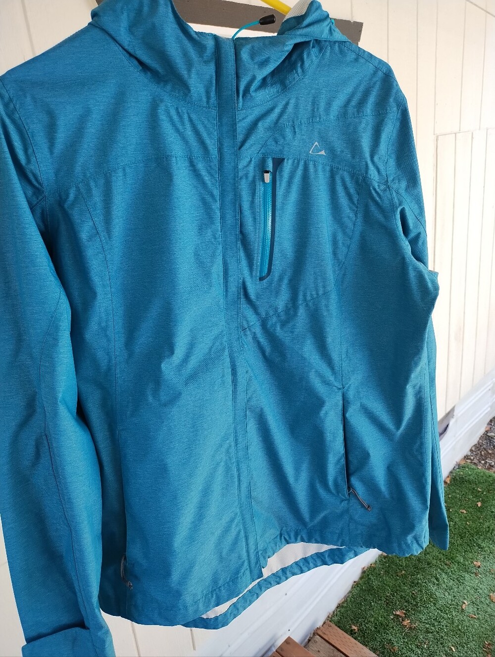 XL Women's Blue(Teal) Paradox Waterproof Hooded Rain Jacket
